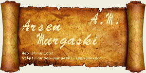 Arsen Murgaški vizit kartica